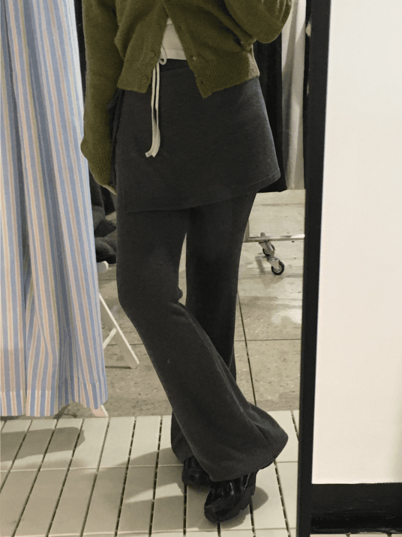 [하비커버/릴스추천템] 기모 니트 부츠컷PT