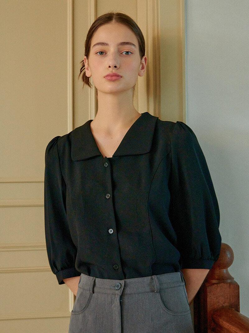 프린세스 라인 블라우스 블랙 [T33]