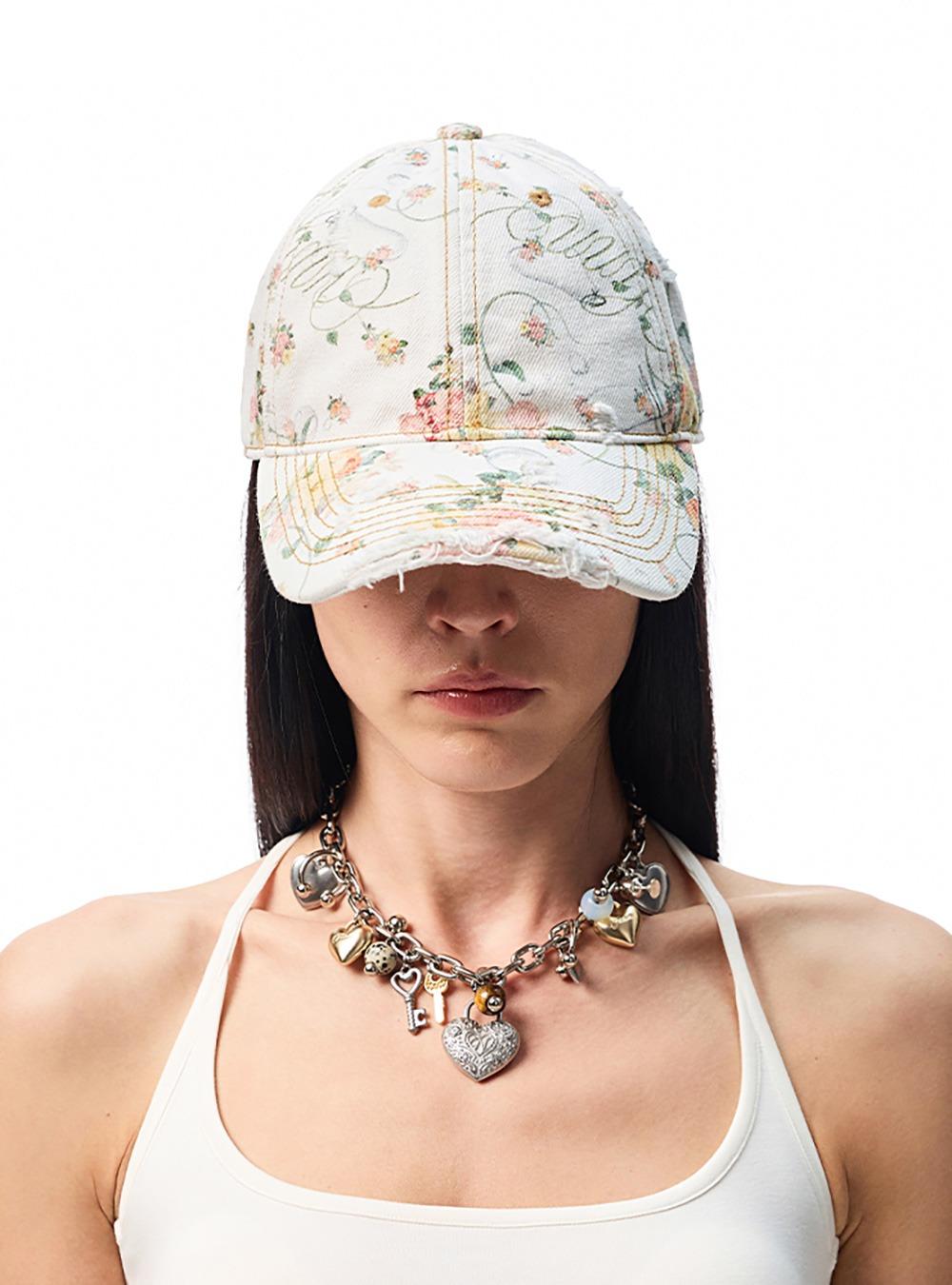 Classic Flower All-Over Canvas Cap