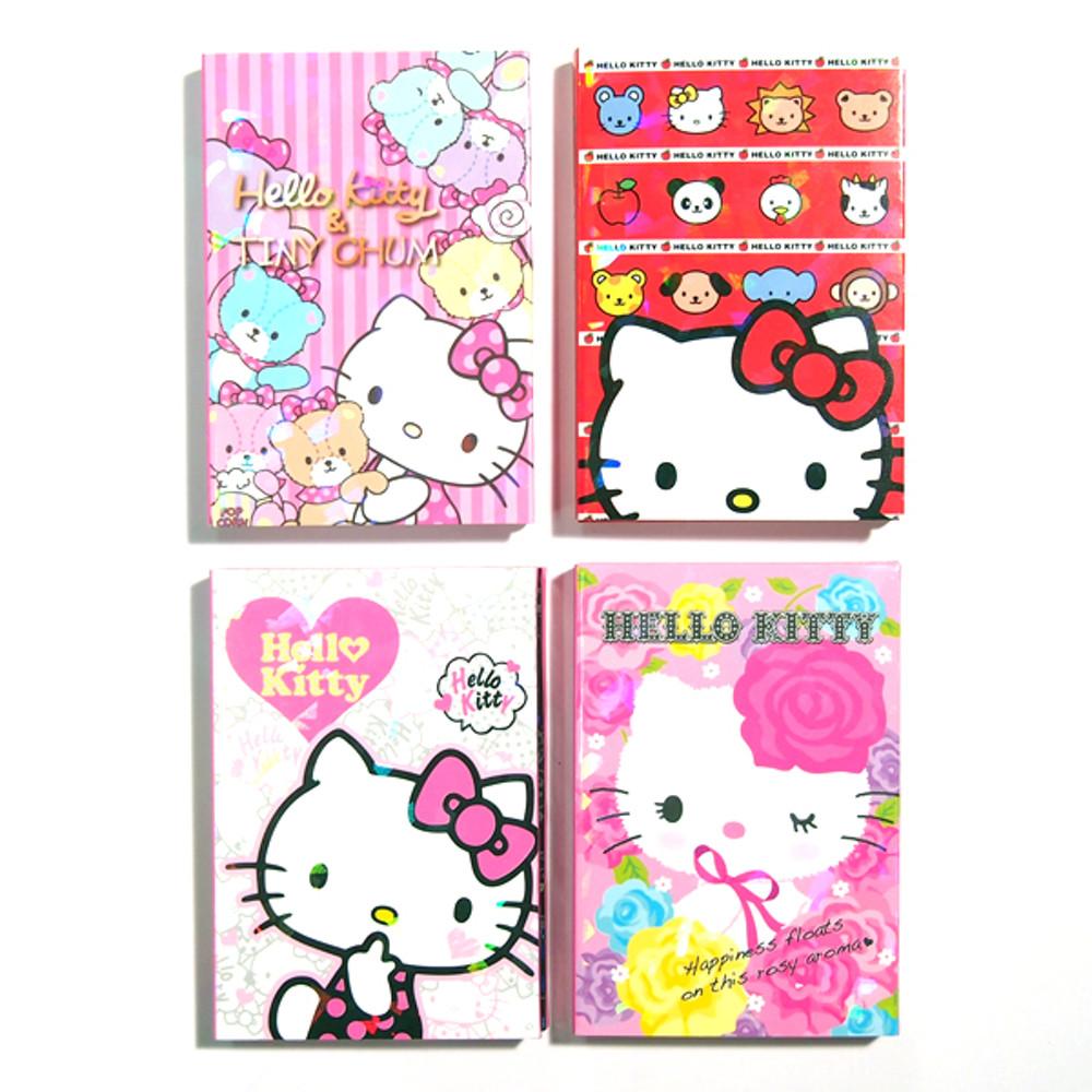 헬로키티 4단 점착식 메모지 메모세트  점착메모지 셋트
