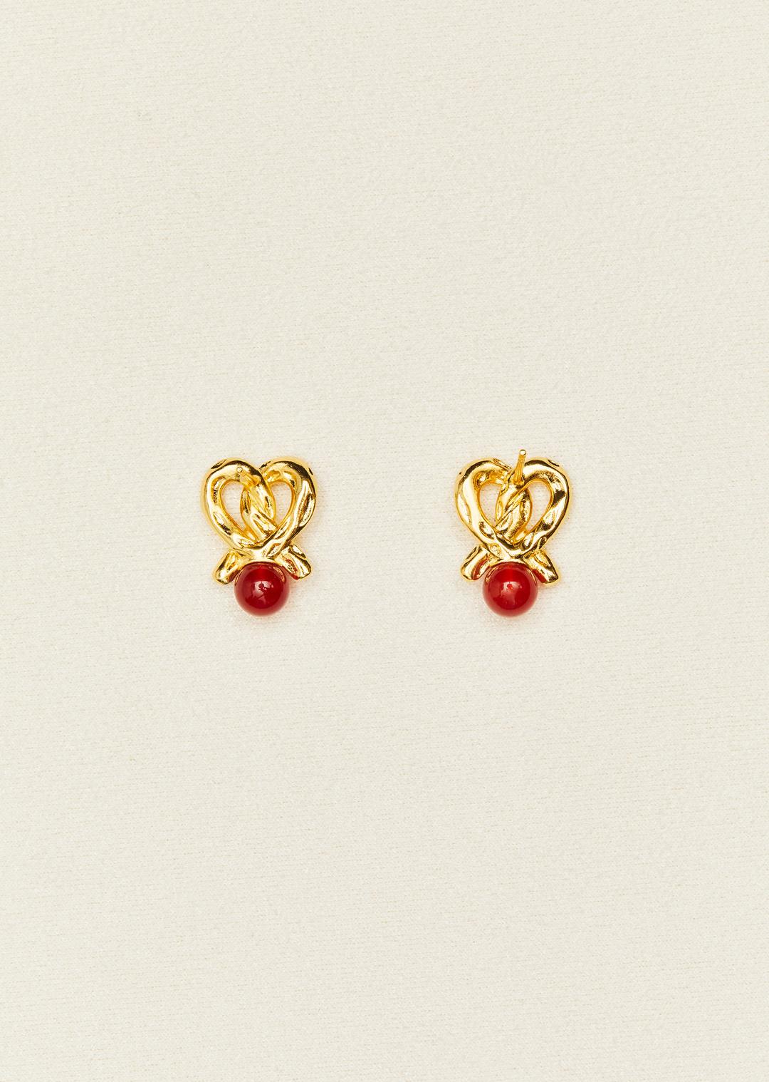 Candy Pretzel Earrings (Gold)