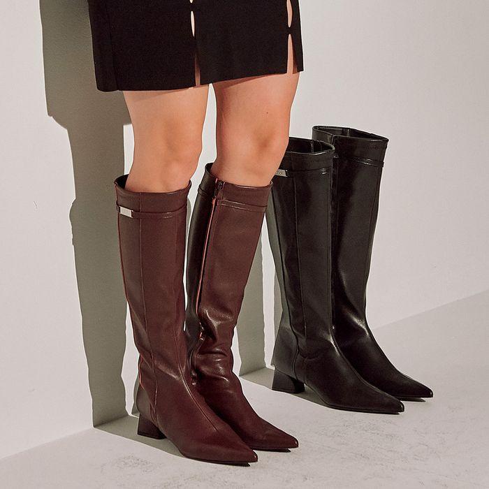 젬마 스틸레토 스판 롱부츠 GEMMA STILETTO SPAN LONG BOOTS_2 Colors