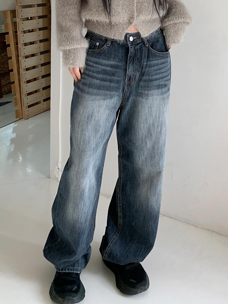 brush wide denim pants