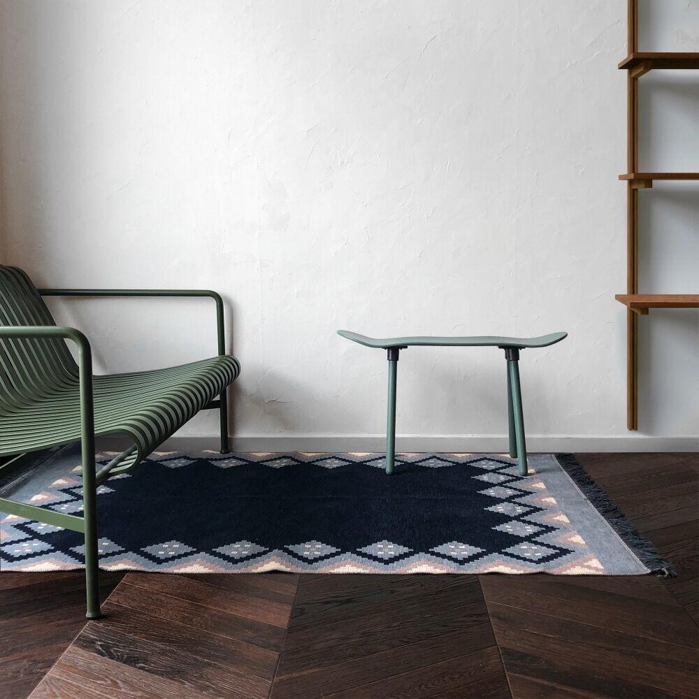 KILIM RUG(L) - black ivory 러그 카페트