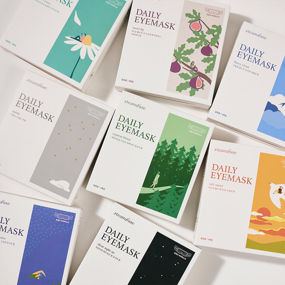 데일리 아이마스크 혼합40매(8BOX) 온천수 스팀 온열안대