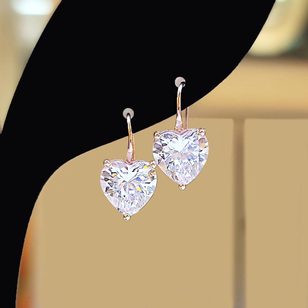 볼라레 하트10mm큐빅 후크귀걸이 SSS599