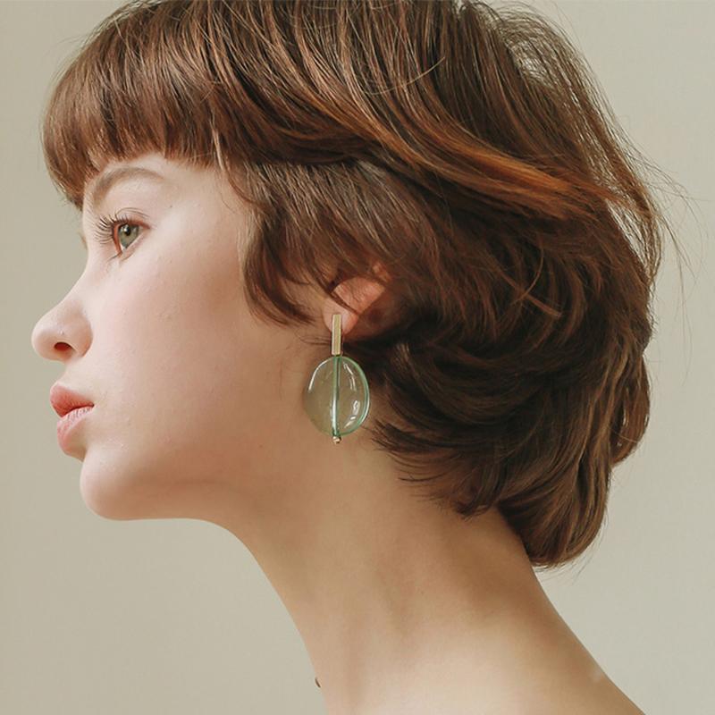 summer oval earring