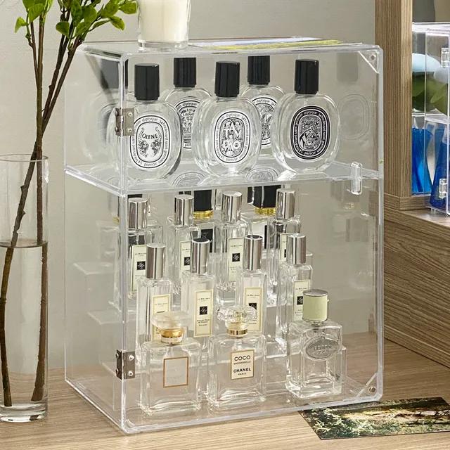뷰티퍼 계단식 향수 진열대 보관함 트레이 향수장 화장품 정리대 정리함 먼지차단 아크릴함