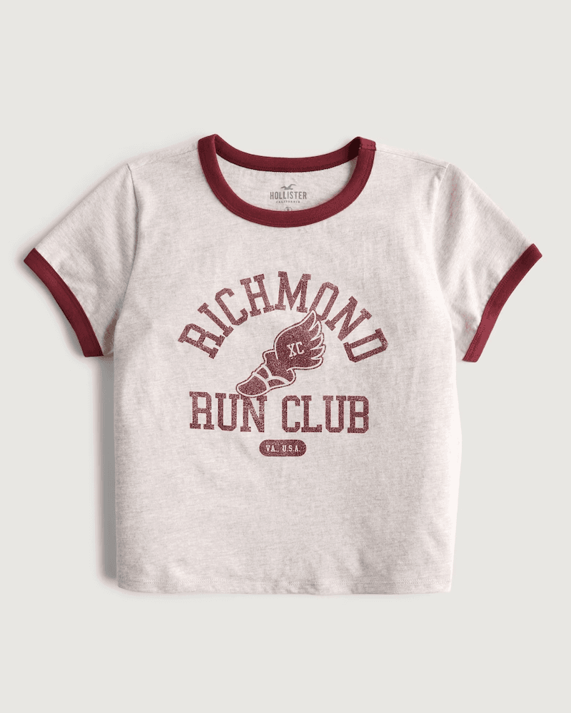 Relaxed Varsity Graphic Baby Tee