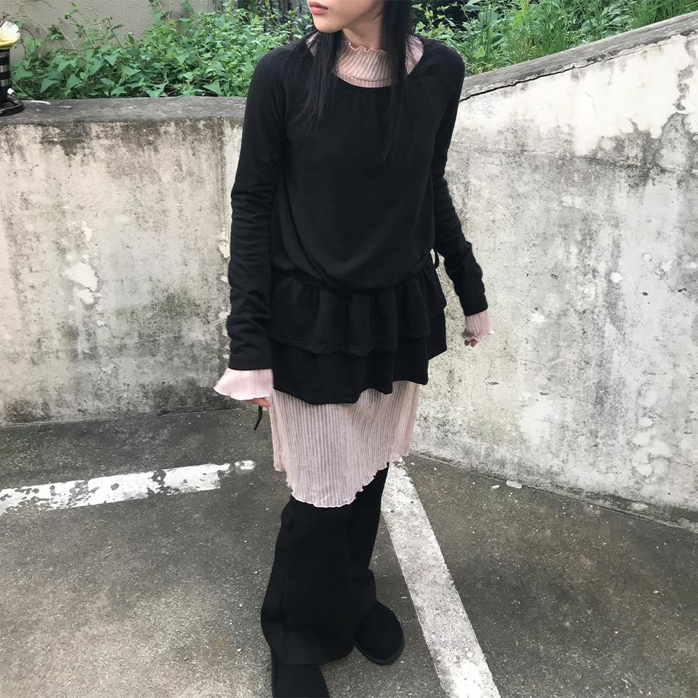 lovely vintage frill layered loose fit T