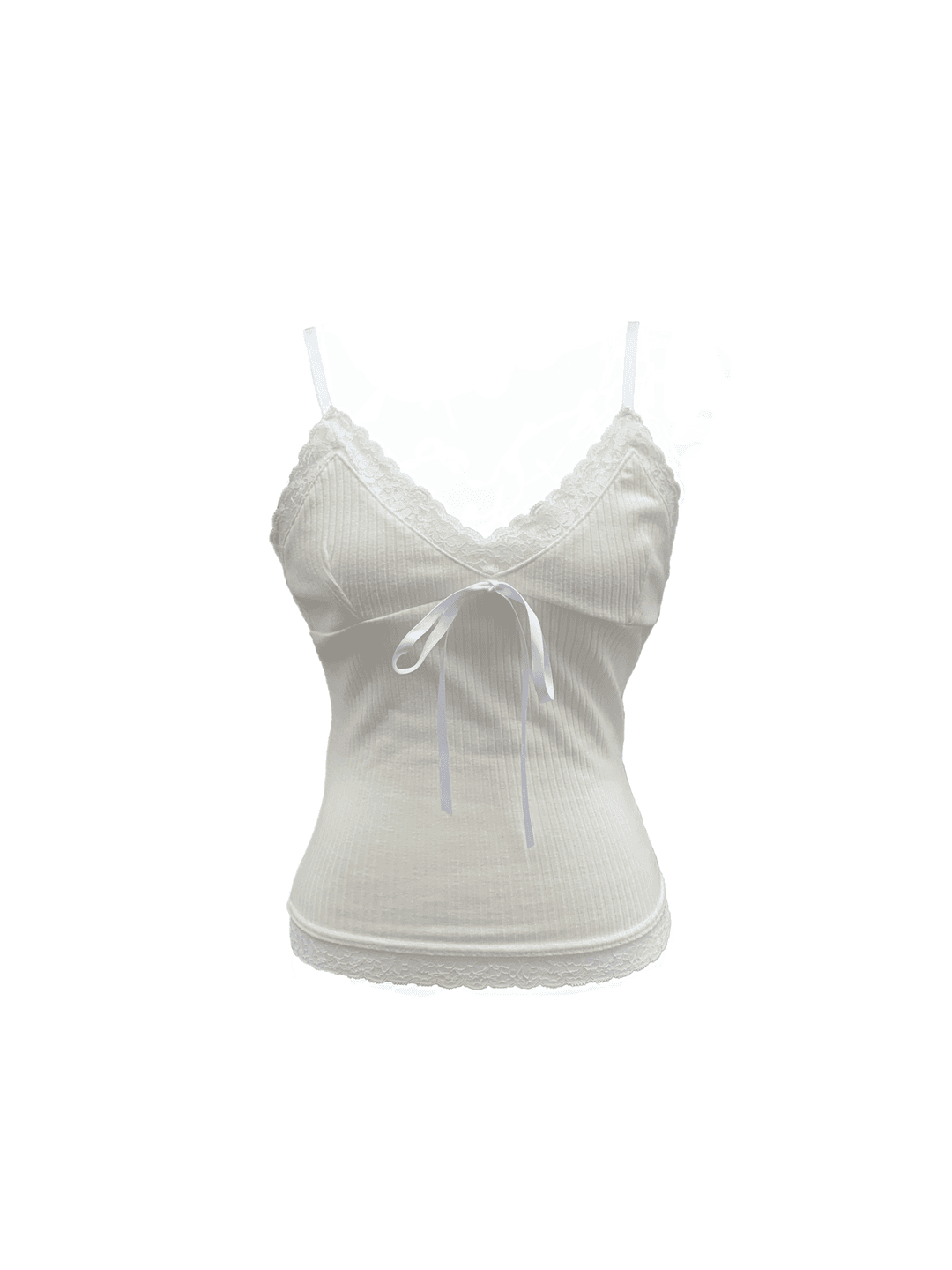 [only suzen] Lyoko Ribbon Lace Top (white)