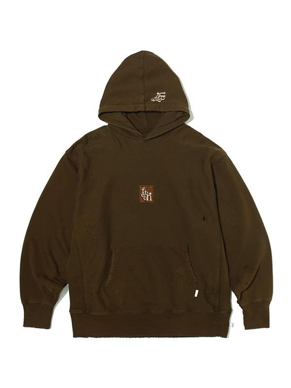 STORM EMBROIDERY HOODIE BROWN