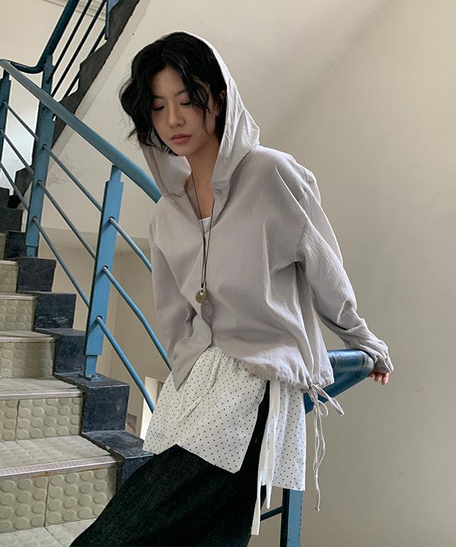 데일리쥬 벨딘 도트 레이어드 랩 스커트