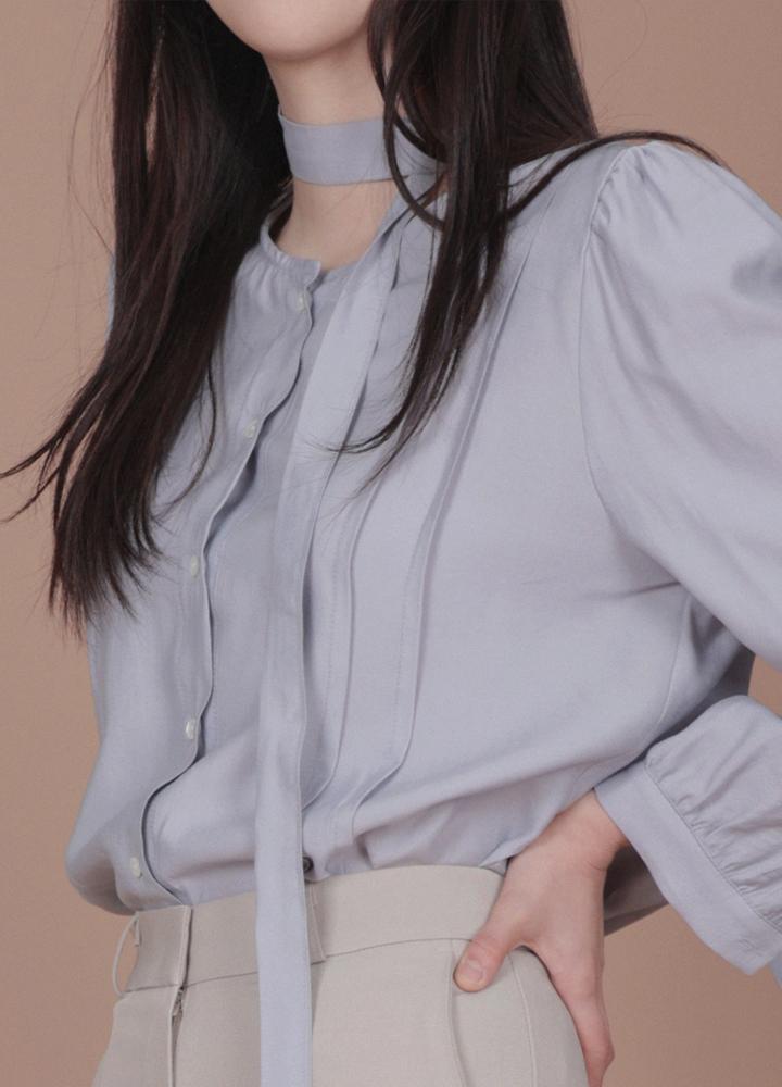 [얼리버드 20%] [웰메이드] 워너비 실키 핀턱 블라우스