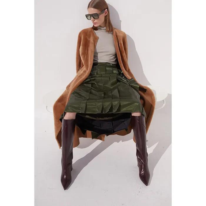 [blanc sur blanc] Magot Long Boots Leather Burgundy