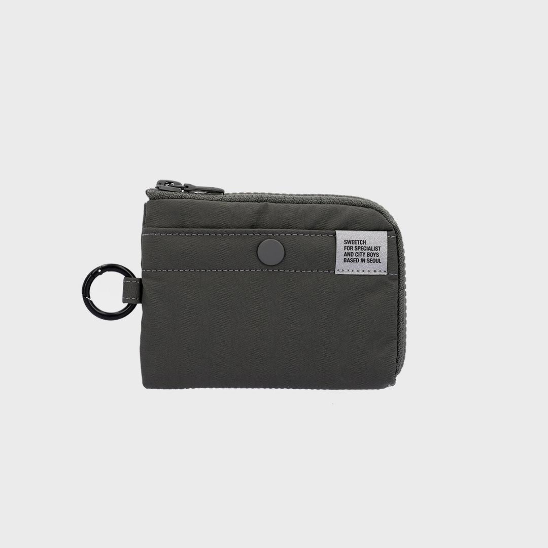 HALF ZIP WALLET 001 M Stone Grey