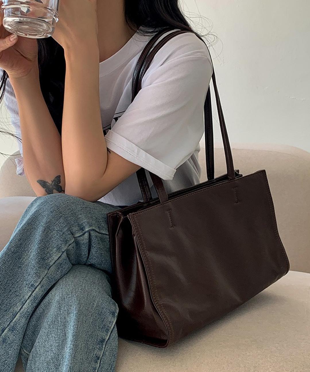 뷰랩 이지 빅 스퀘어 쇼퍼백 2color