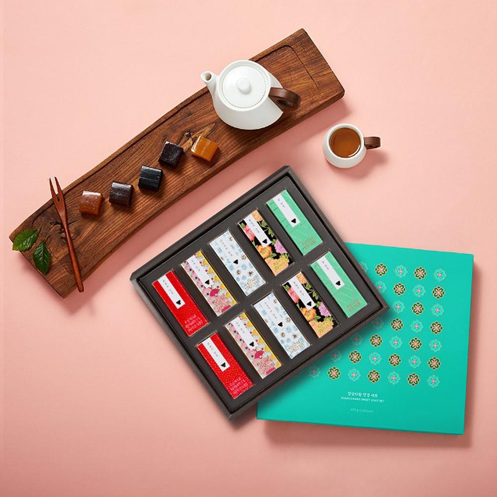 양갱맛집 쌍계명차 일상다완 유자 고구마 복분자 팥 흑임자 양갱 5종 양갱선물세트