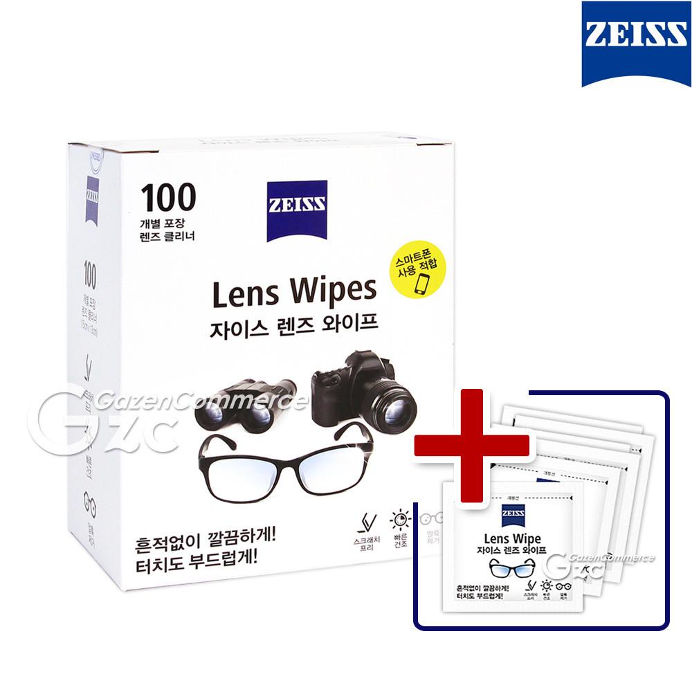 자이스 렌즈 클리너 티슈형 100매 + 6매 클리닝 와이프 세정 크리너