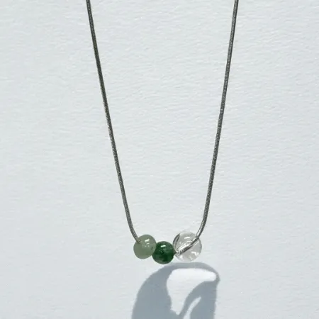 [당일출고🖤/써지컬] 트리플 원석 목걸이