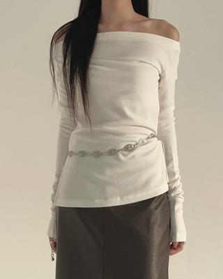 boat neck span tee (5color)