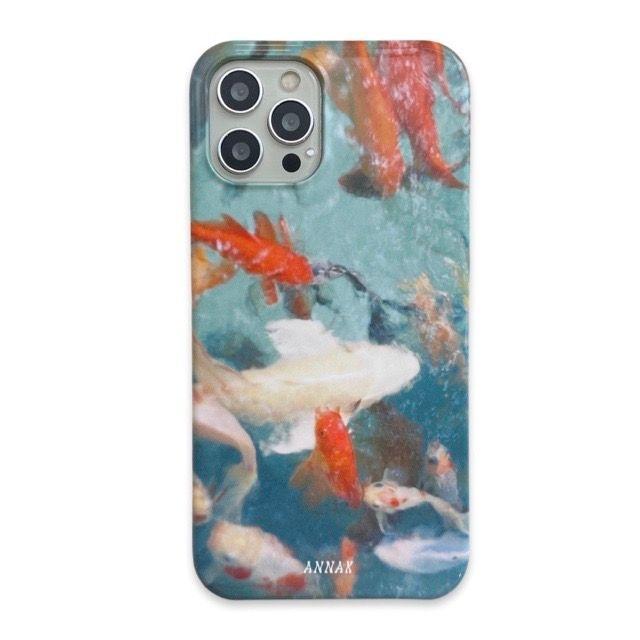 [summer splash koi goldfish hard case] 금붕어 잉어 물고기 하드케이스 여름 바다케이스 빈티지 오리엔탈 아이폰 갤럭시케이스