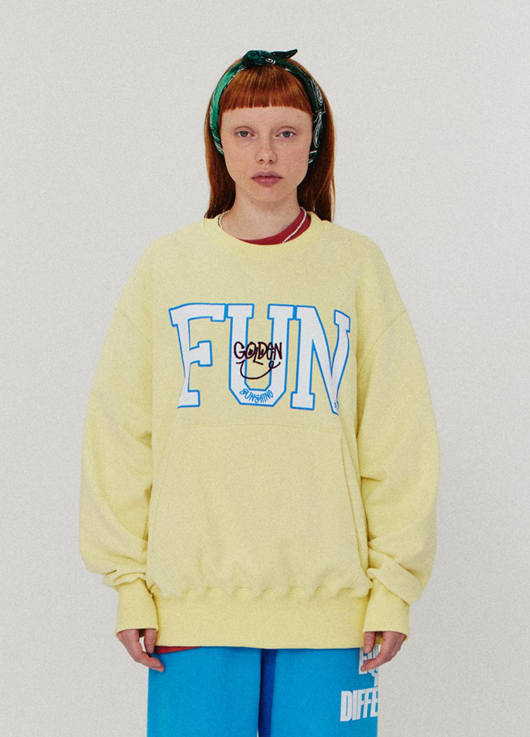 Fun sweatshirts_Light Yellow