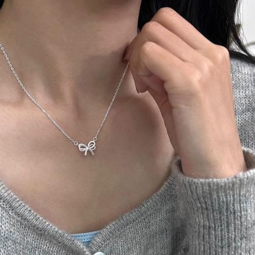 두겹 리본 목걸이