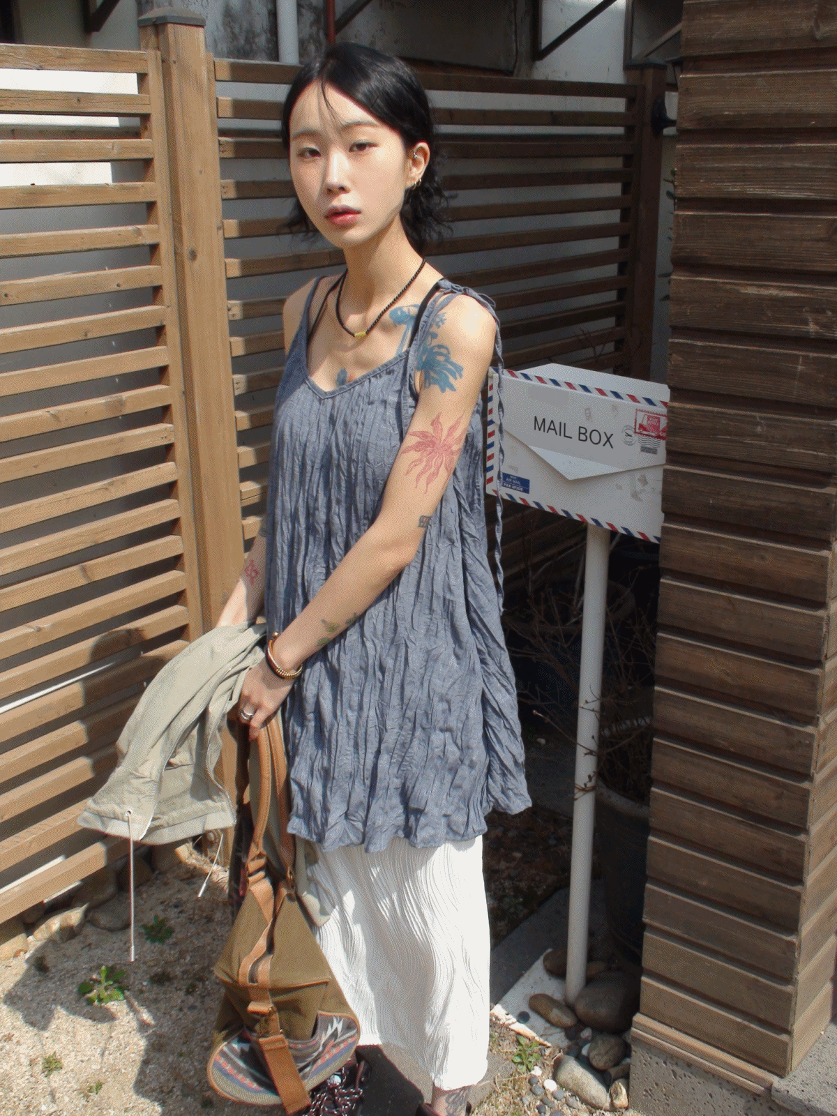 ocean wrinkle onepiece