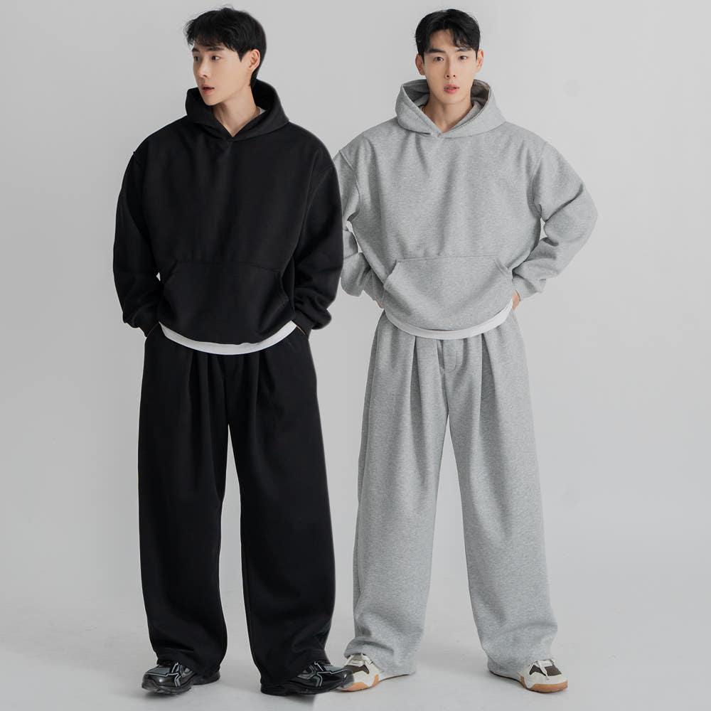 (욱사장픽) 코튼 후드 트레이닝 셋업