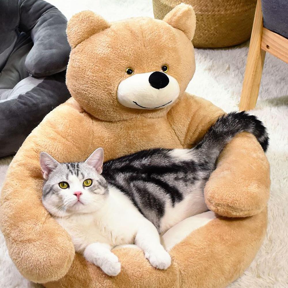 묘한 곰돌이 곰인형 안아줘 방석 고양이 강아지 포근한 따뜻한