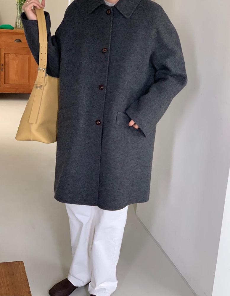 [GABRIELLE] 가브리엘 캐롤라인 핸드메이드 코트 싱글 카라 울 자켓 (3color)