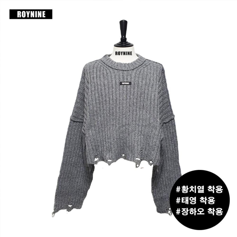 그레이 크롭 니트 - 황치열, 제로베이스원 장하오, 크래비티 태영, 루시 조원상, 이븐 박지후, 유나이트 형석 협찬