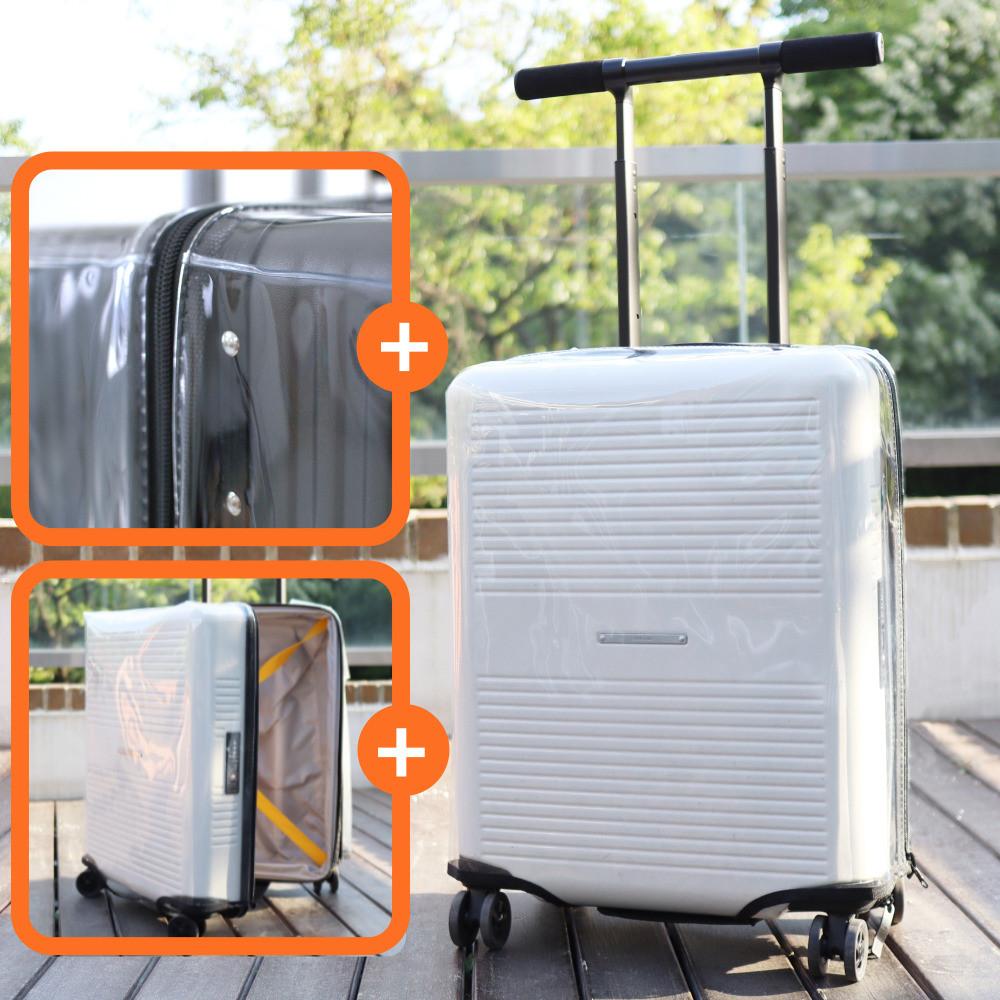 측면지퍼개방 투명 캐리어커버 방수 PVC 20인치 24인치 26인치 28인치 30인치