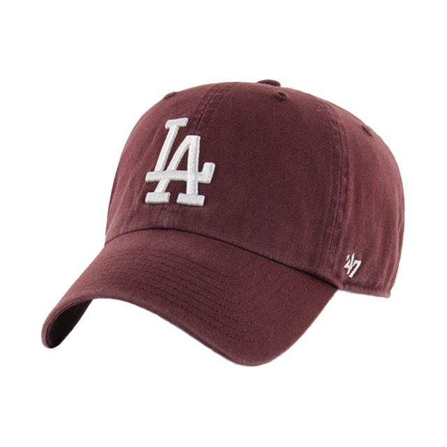 MLB모자 다저스 카카오레드 화이트빅로고