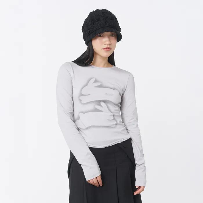 Twin rabbit long sleeves GREY