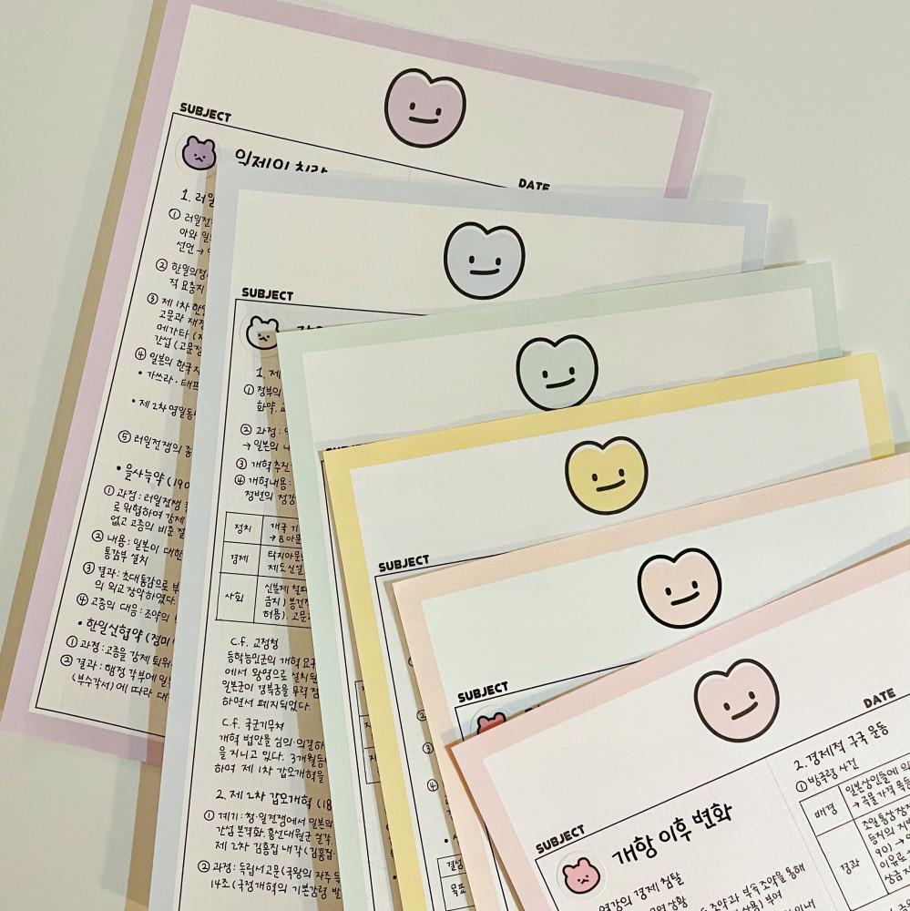 치즈샵 B5 떡메모지 피식 모눈 노트 패드 - 공시생 대떡메 메모지 CHEEEZE CHZB500101