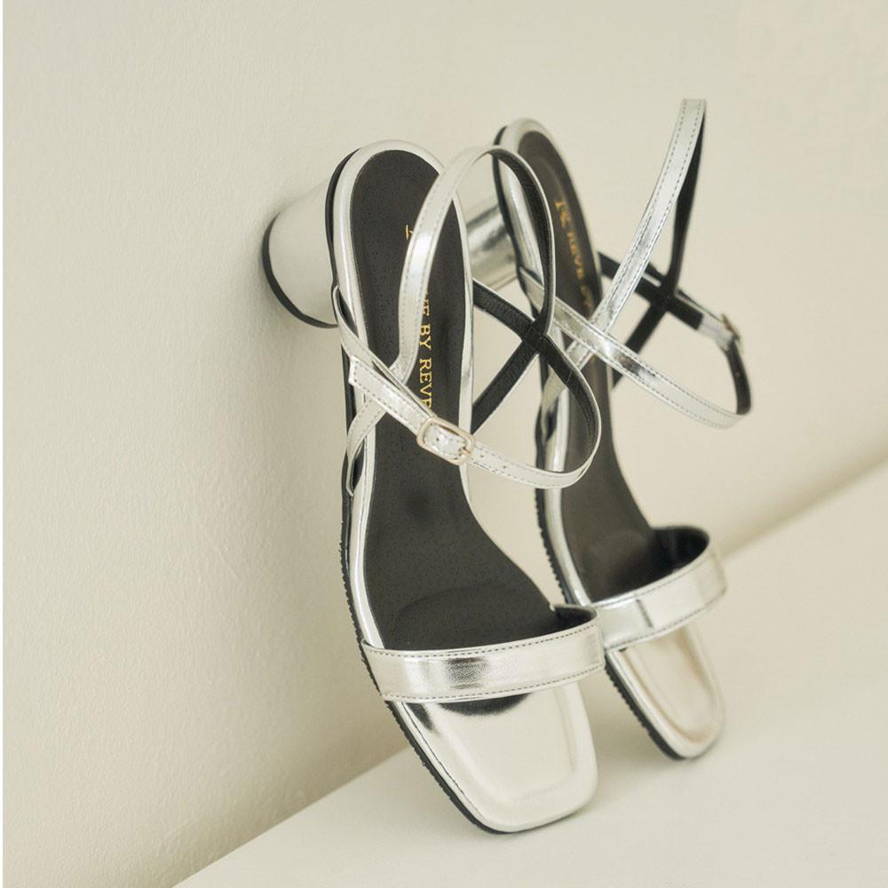 NEW 앙트르샤 심플 샌들 Silver[3cm,5cm]