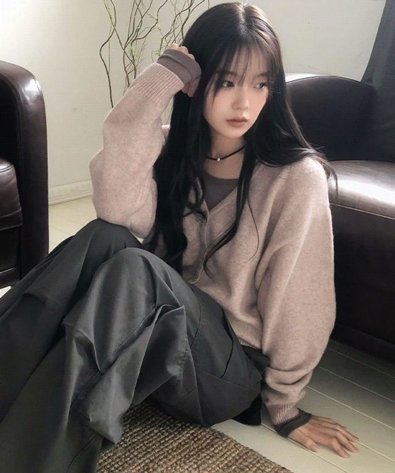 모어댄슈가 [🐰아방핏/색감맛집] 썸데이 울 브이넥 니트 가디건 (8color)