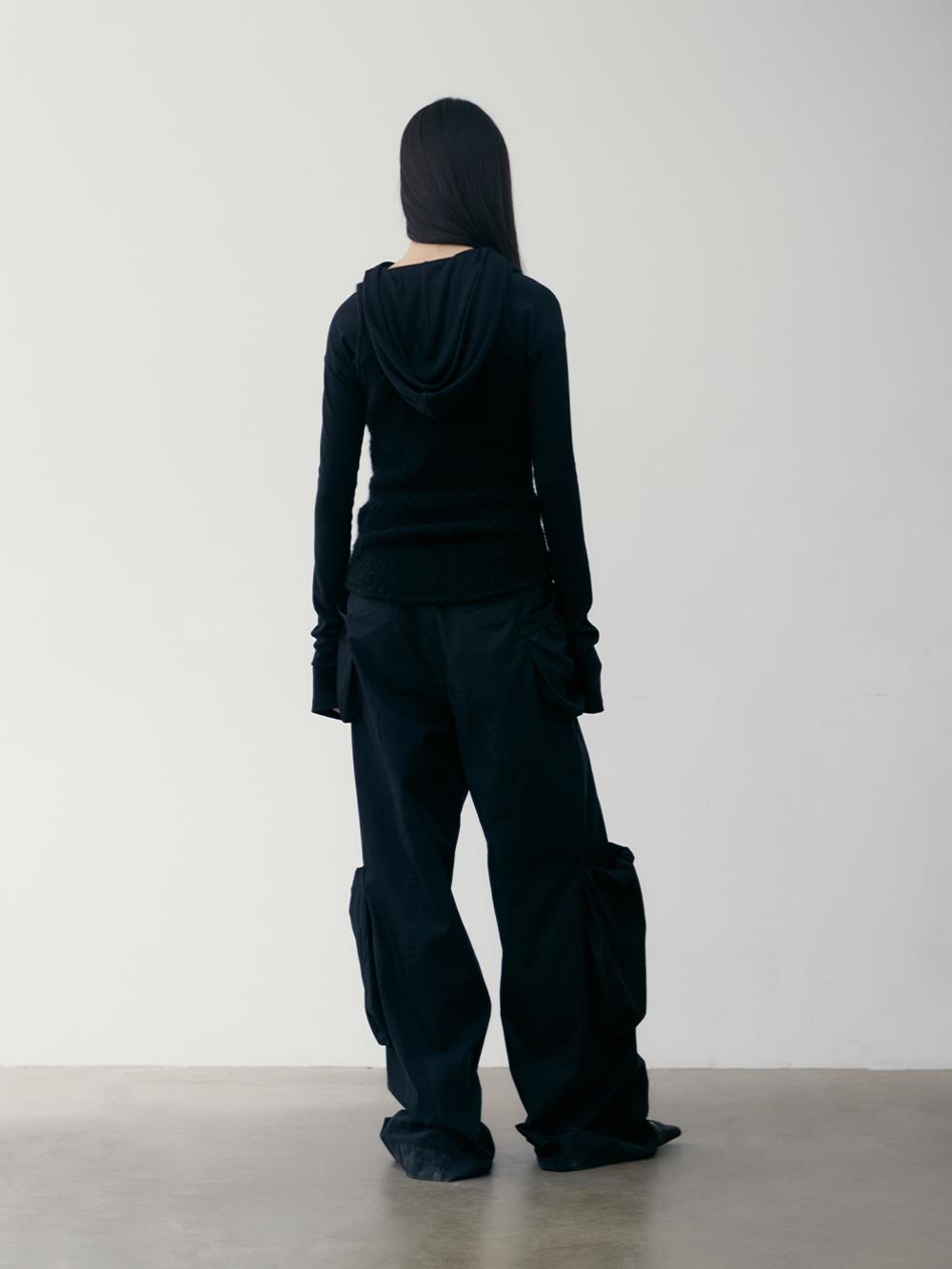 BUTTON UP HOODIE 2_BLACK