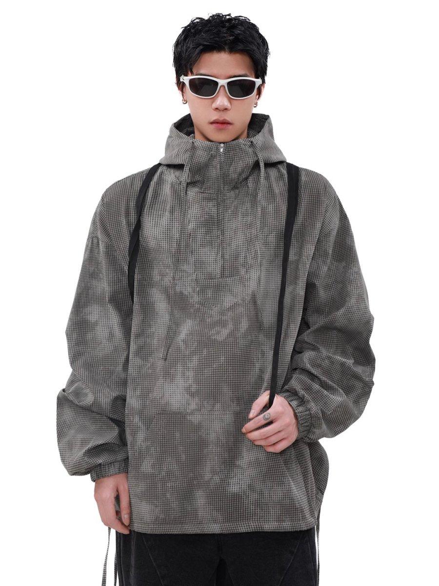 【MRNEARLY】high street half-zipper hooded na1508