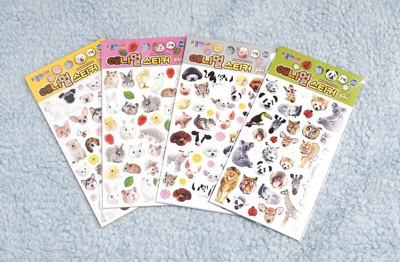 차이야 놀자! -  애니멀 동물 스티커 세트