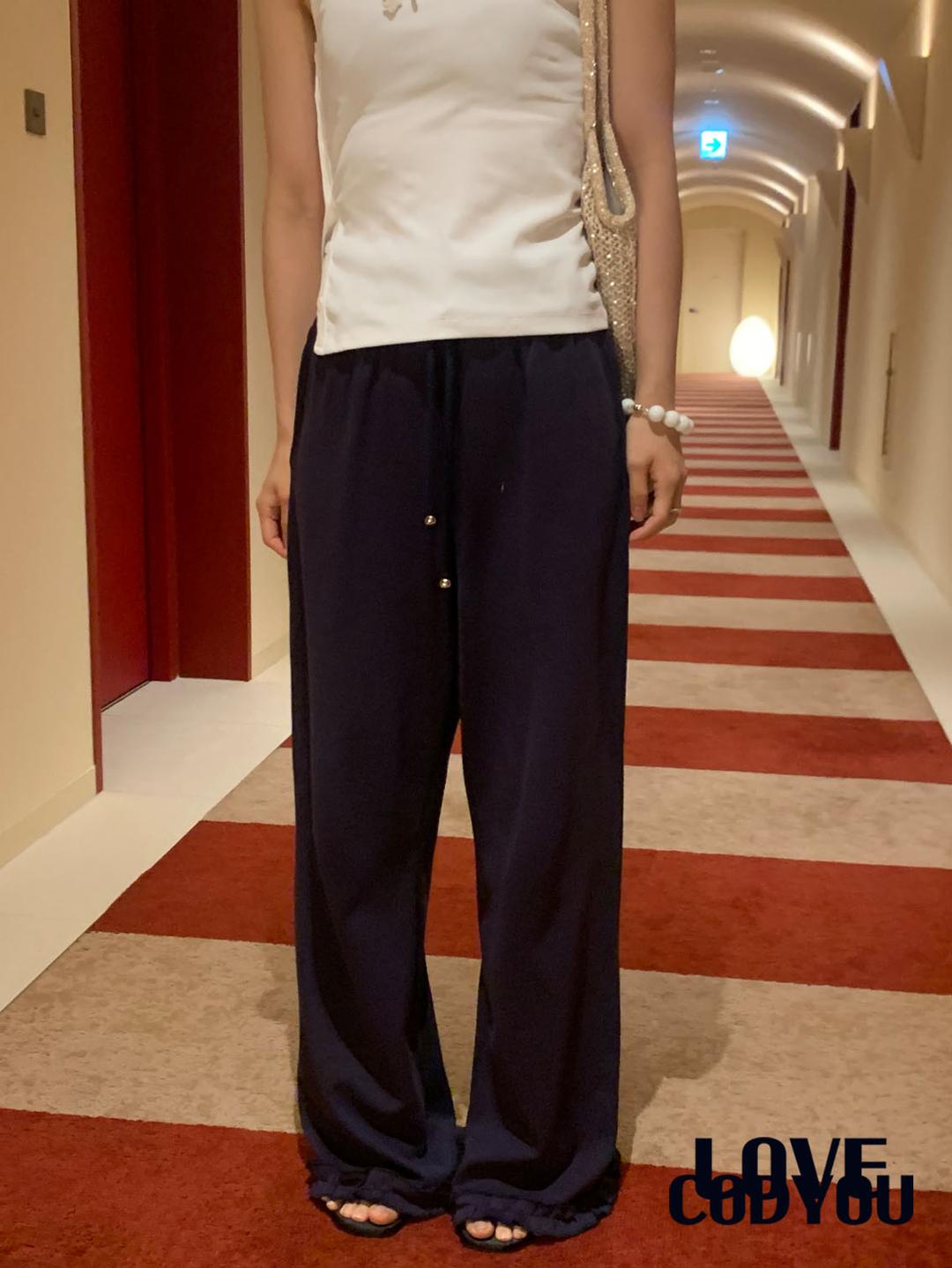 (made♥) ball frill pants (navy)