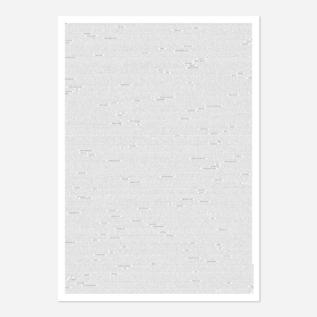 사실 아무도 신경 쓰지 않아, 그러니까 걱정하지 않아도 괜찮아 l 타이포그래피 포스터(A1)