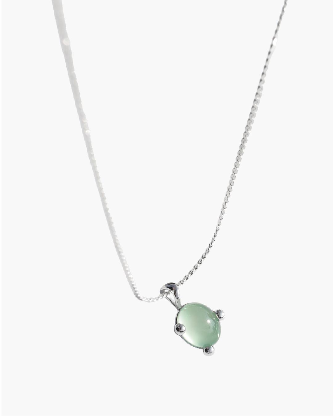 Joy Necklace _ Light Green Agate