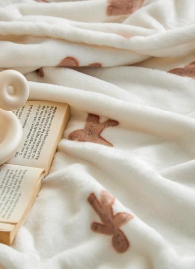 크러키 크림 극세사 밍크담요(대형/100x150)