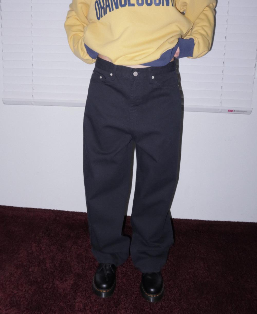 베이직 와이드 코튼팬츠