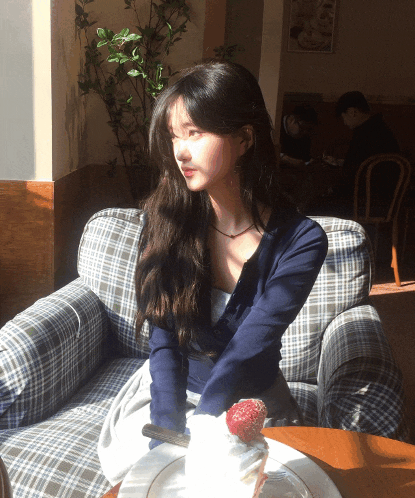 [주문폭주/-3kg말라핏] 하루 버튼 레이어드 배색 슬림티 2color