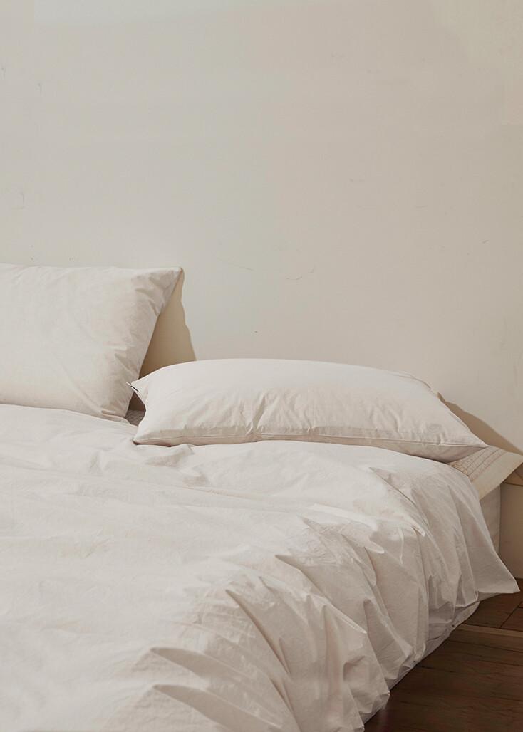 nune bedding cream (퀸 200x230 이불커버 1장 + 베개커버 2장)