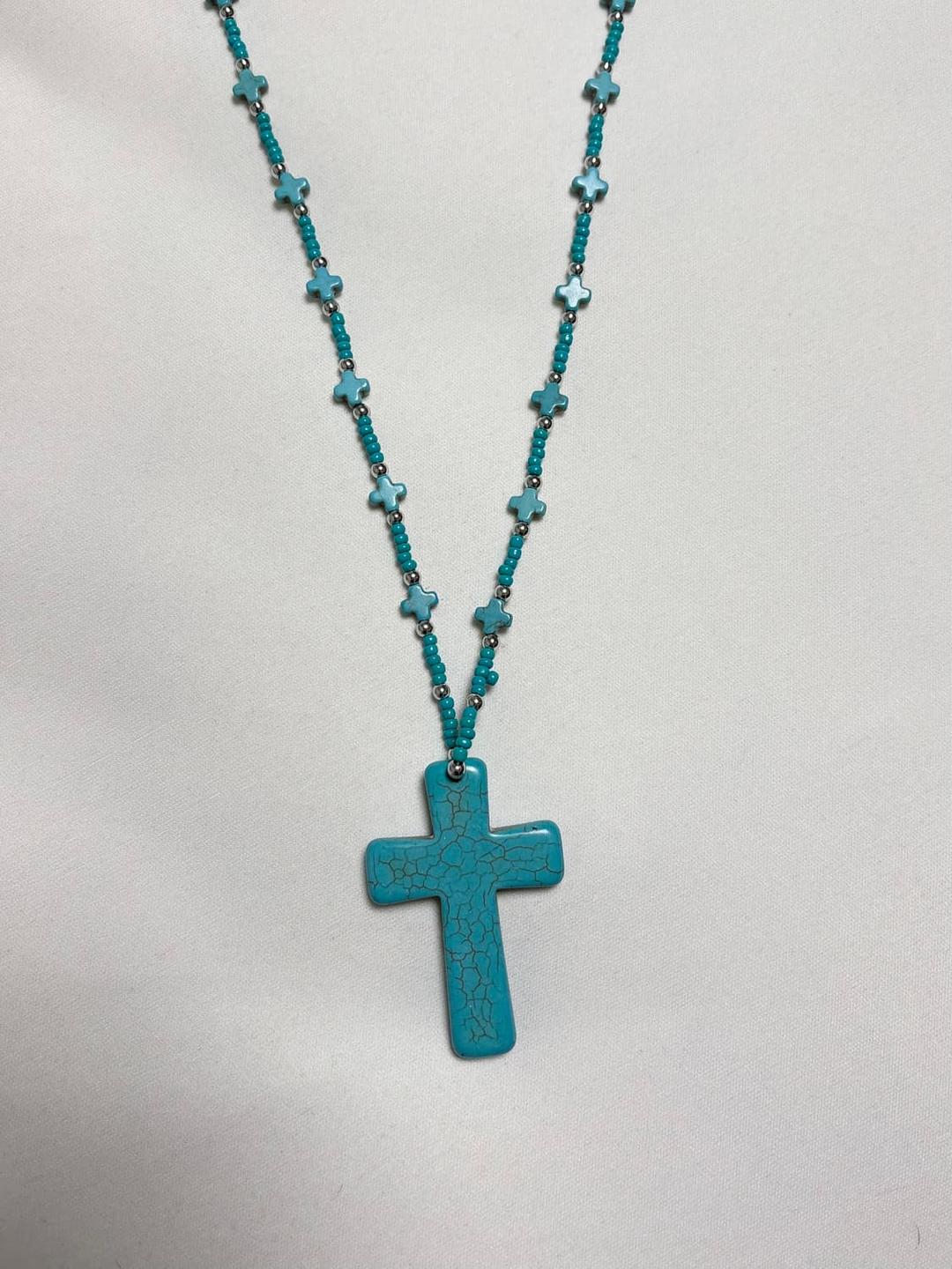 민트 십자가 punk 펑크 갸루 오리엔탈 목걸이 | 후루츠패밀리